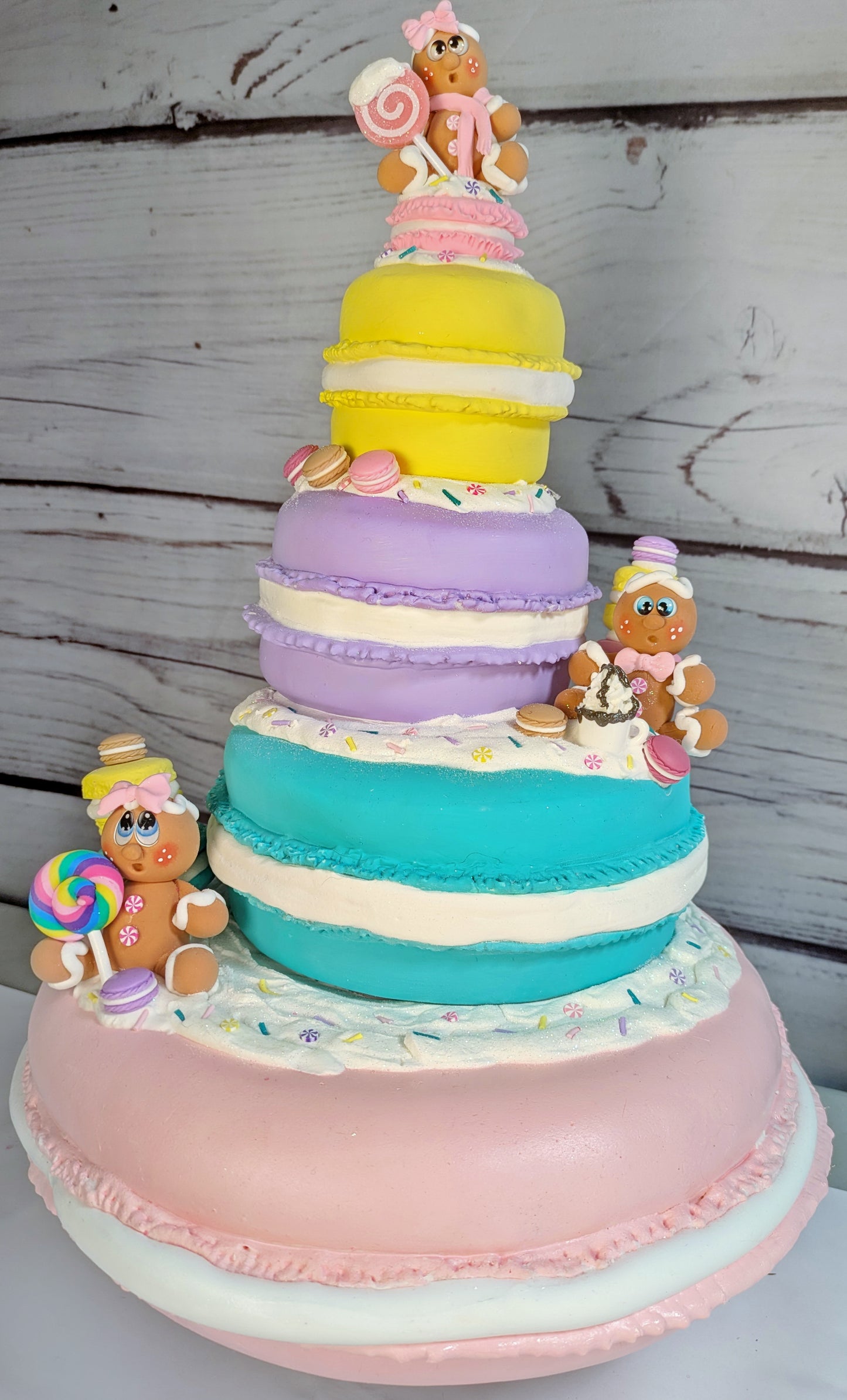 Gingerbread Macaron Stack