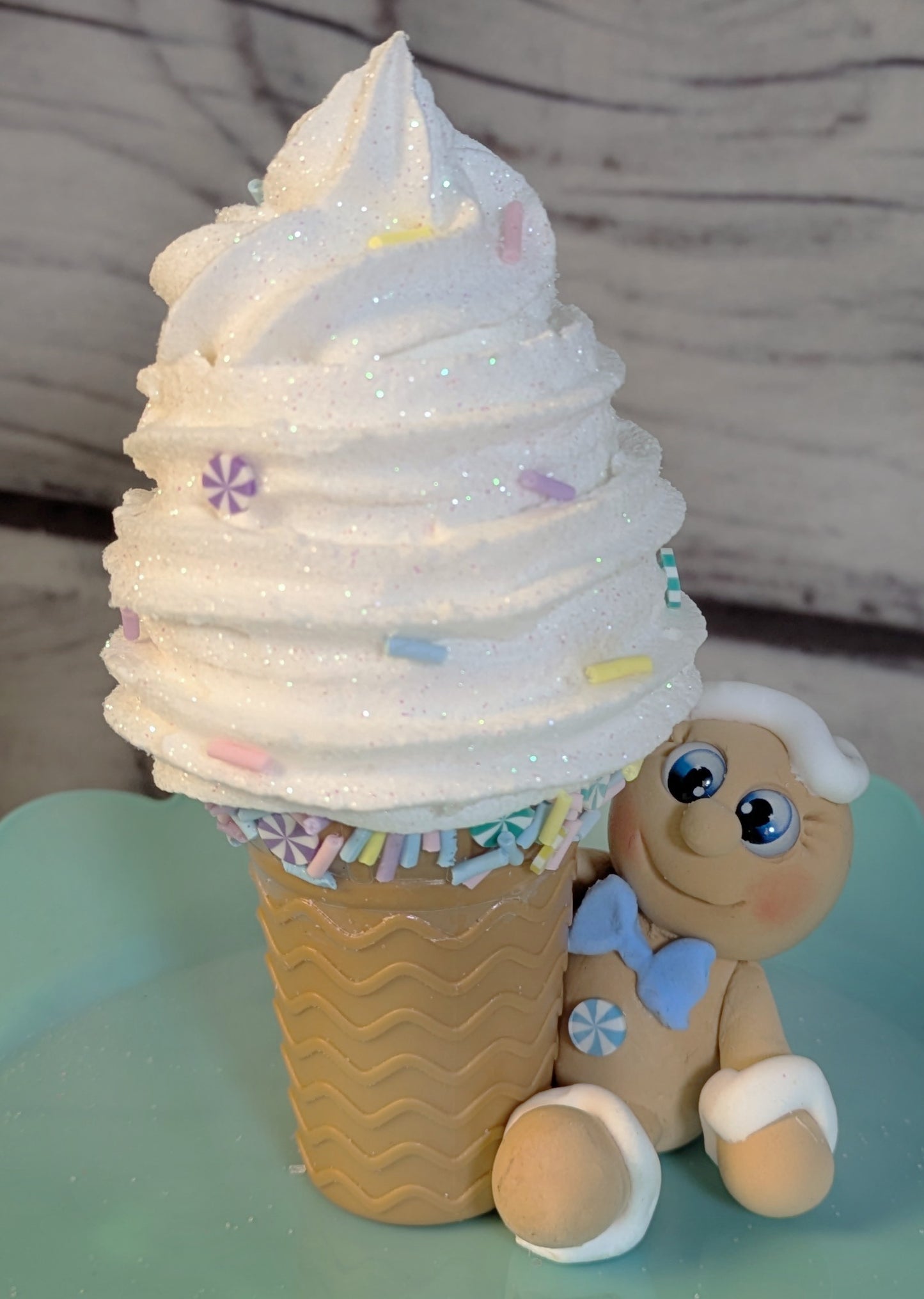 Gingerbread Vanilla Ice Cream Cone