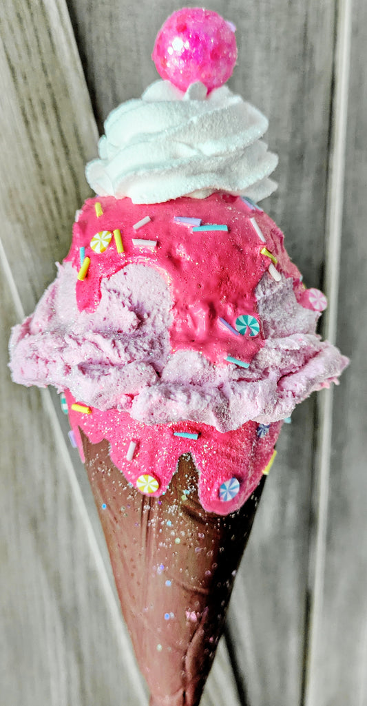 Pink Ice Cream Cone
