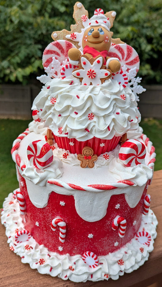 Gingerbread Peppermint Cake