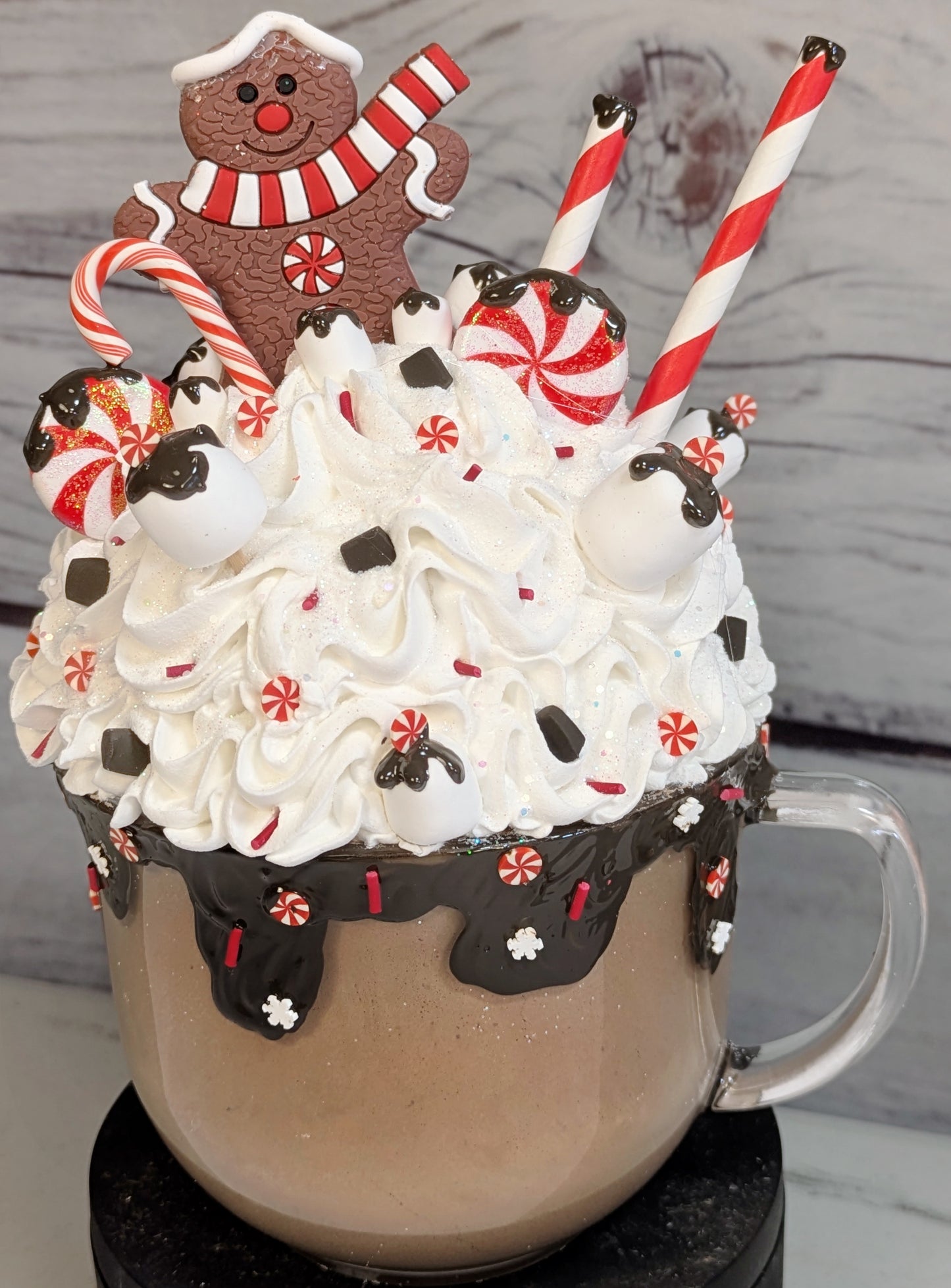 Gingerbread Faux Whip Cream Mug