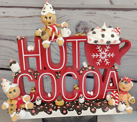 Hot Coco Sign w/ Gingerbread