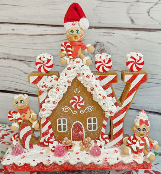 Joy Gingerbread Sign