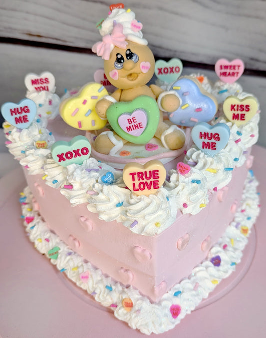 Gingerbread Valentines Cake Gift Box